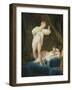 Two Girls on a Bed Playing with their Dogs-Jean-Honoré Fragonard-Framed Giclee Print