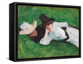 Two Girls on a Lawn, 1889-John Singer Sargent-Framed Stretched Canvas