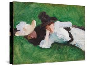 Two Girls on a Lawn, 1889-John Singer Sargent-Stretched Canvas