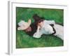 Two Girls on a Lawn, 1889-John Singer Sargent-Framed Giclee Print