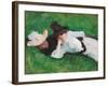 Two Girls on a Lawn, 1889-John Singer Sargent-Framed Giclee Print