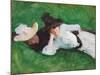 Two Girls on a Lawn, 1889-John Singer Sargent-Mounted Giclee Print