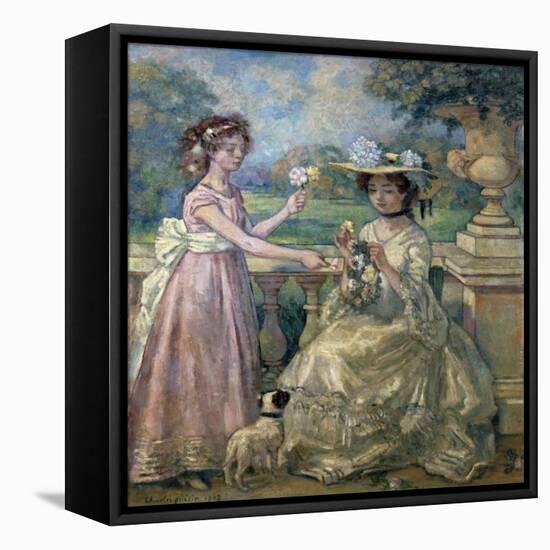 Two Girls on a Terrace, 1903-Charles Guerin-Framed Stretched Canvas