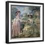 Two Girls on a Terrace, 1903-Charles Guerin-Framed Giclee Print