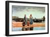 Two Girls on the Beach, Tynemouth, 1891-Winslow Homer-Framed Giclee Print