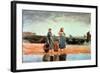 Two Girls on the Beach, Tynemouth, 1891-Winslow Homer-Framed Giclee Print