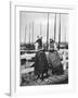 Two Girls on the Landing Stage, Marken, Netherlands, C1934-null-Framed Giclee Print