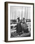 Two Girls on the Landing Stage, Marken, Netherlands, C1934-null-Framed Giclee Print