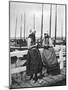 Two Girls on the Landing Stage, Marken, Netherlands, C1934-null-Mounted Giclee Print