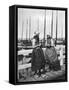 Two Girls on the Landing Stage, Marken, Netherlands, C1934-null-Framed Stretched Canvas