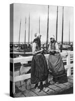 Two Girls on the Landing Stage, Marken, Netherlands, C1934-null-Stretched Canvas