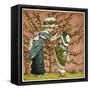 Two Girls Picking Apples from a Tree-Kate Greenaway-Framed Stretched Canvas
