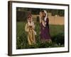 Two Girls Play in the Bamiyan Valley, Next to the Buddha Statue That was Destroyed, July 19, 2006-Rodrigo Abd-Framed Photographic Print