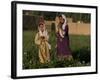 Two Girls Play in the Bamiyan Valley, Next to the Buddha Statue That was Destroyed, July 19, 2006-Rodrigo Abd-Framed Photographic Print