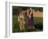 Two Girls Play in the Bamiyan Valley, Next to the Buddha Statue That was Destroyed, July 19, 2006-Rodrigo Abd-Framed Photographic Print