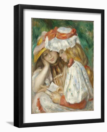 Two Girls Reading, 1890-1-Pierre-Auguste Renoir-Framed Giclee Print