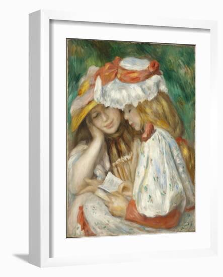 Two Girls Reading, 1890-1-Pierre-Auguste Renoir-Framed Giclee Print