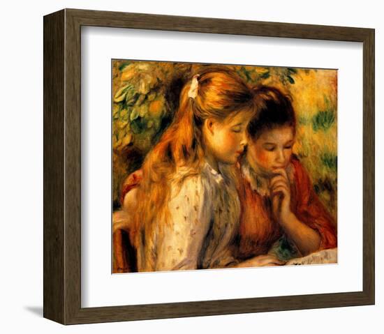 Two Girls Reading-Pierre-Auguste Renoir-Framed Giclee Print