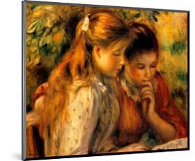 Two Girls Reading-Pierre-Auguste Renoir-Mounted Giclee Print