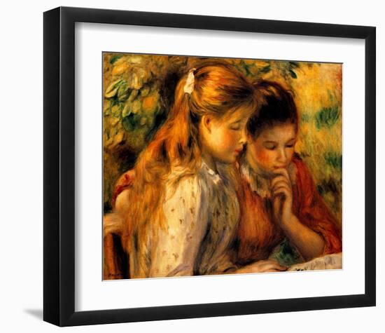 Two Girls Reading-Pierre-Auguste Renoir-Framed Giclee Print