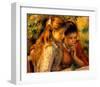 Two Girls Reading-Pierre-Auguste Renoir-Framed Giclee Print