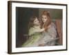 Two Girls Sitting on a Bench-Louise-Cathérine Breslau-Framed Giclee Print