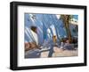 Two Girls Skipping, Mykonos-Andrew Macara-Framed Giclee Print