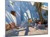 Two Girls Skipping, Mykonos-Andrew Macara-Mounted Giclee Print