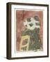 Two Girls Standing in Church (Pencil with W/C on Paper)-Gwen John-Framed Giclee Print