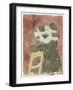 Two Girls Standing in Church (Pencil with W/C on Paper)-Gwen John-Framed Giclee Print