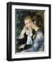 Two Girls Talking-Pierre-Auguste Renoir-Framed Premium Giclee Print