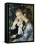 Two Girls Talking-Pierre-Auguste Renoir-Framed Stretched Canvas