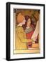 Two Girls with a Printing Press-Paul Berthon-Framed Giclee Print