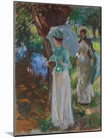 Two Girls with Parasols, 1888-John Singer Sargent-Mounted Giclee Print