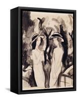 Two Girls; Zwei Madchen, 1914-Auguste Macke-Framed Stretched Canvas