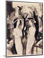 Two Girls; Zwei Madchen, 1914-Auguste Macke-Mounted Giclee Print