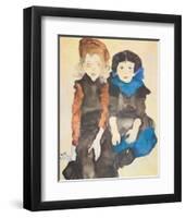 Two Girls-Egon Schiele-Framed Premium Giclee Print