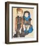 Two Girls-Egon Schiele-Framed Premium Giclee Print