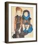 Two Girls-Egon Schiele-Framed Premium Giclee Print