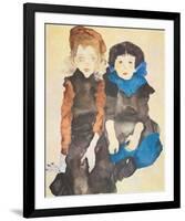 Two Girls-Egon Schiele-Framed Premium Giclee Print