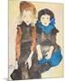 Two Girls-Egon Schiele-Mounted Premium Giclee Print