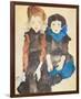 Two Girls-Egon Schiele-Framed Premium Giclee Print