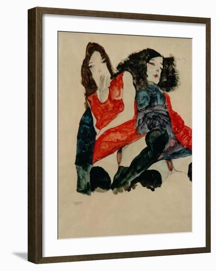 Two Girls-Egon Schiele-Framed Giclee Print