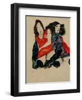 Two Girls-Egon Schiele-Framed Giclee Print