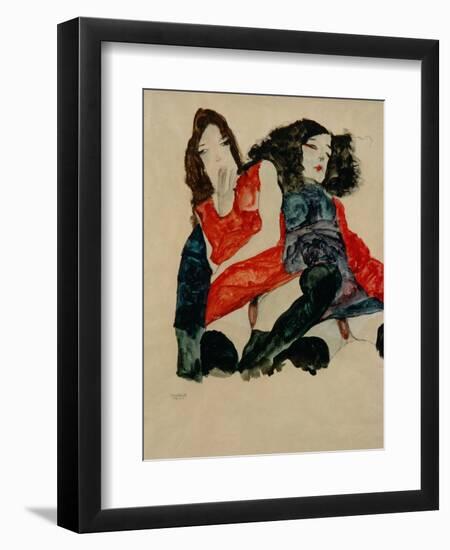 Two Girls-Egon Schiele-Framed Giclee Print