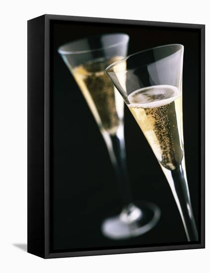 Two glasses of champagne-null-Framed Stretched Canvas