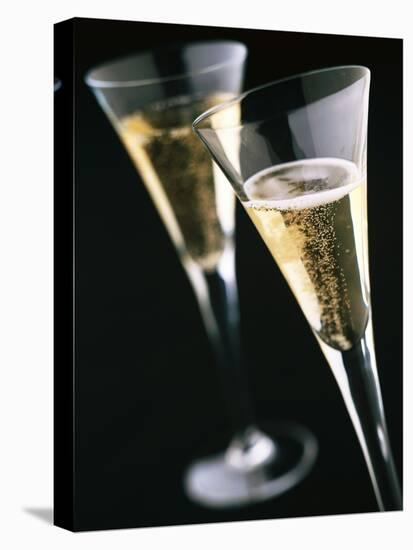 Two glasses of champagne-null-Stretched Canvas