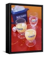 Two Glasses of Pernod with Ice and Jug of Ice Cubes-Peter Medilek-Framed Stretched Canvas