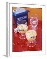 Two Glasses of Pernod with Ice and Jug of Ice Cubes-Peter Medilek-Framed Photographic Print