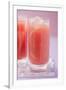 Two Glasses of Pink Grapefruit Juice with Ice Cubes-Foodcollection-Framed Photographic Print